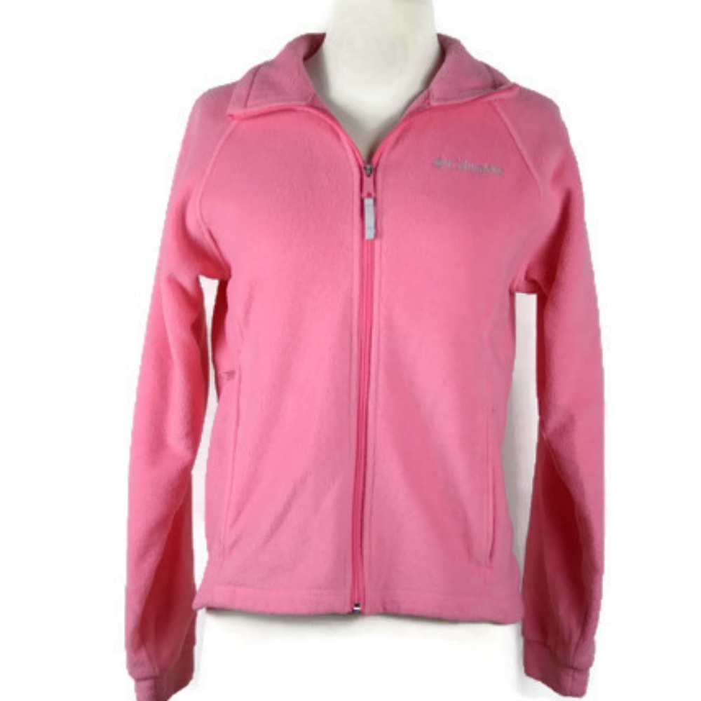 Columbia Pink Fleece Zip-Up Sweater